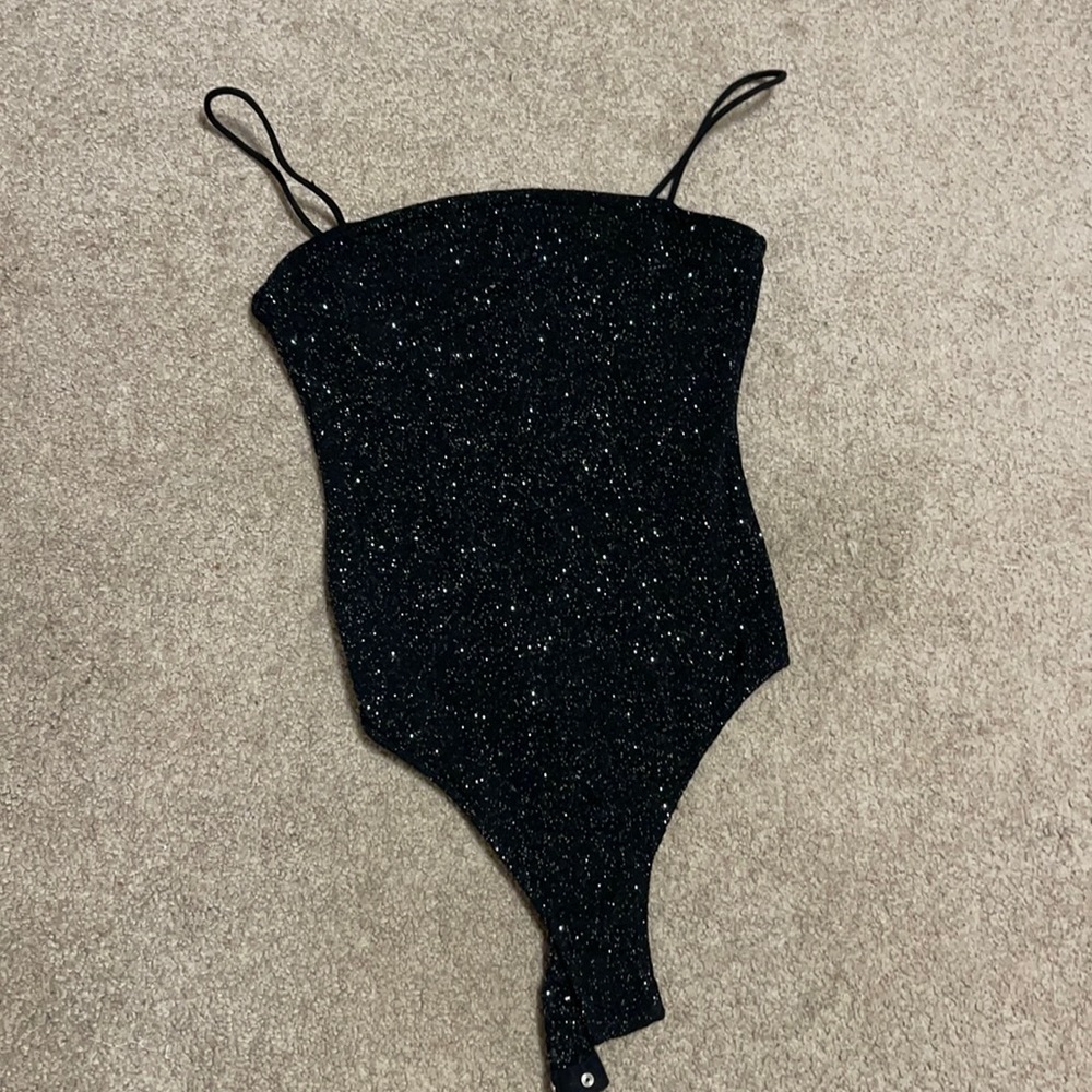 Sparkly black bodysuit